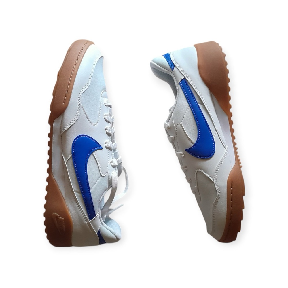 Nike Men’s White Manta Sneakers with Blue Swoosh - Picture 10 of 10